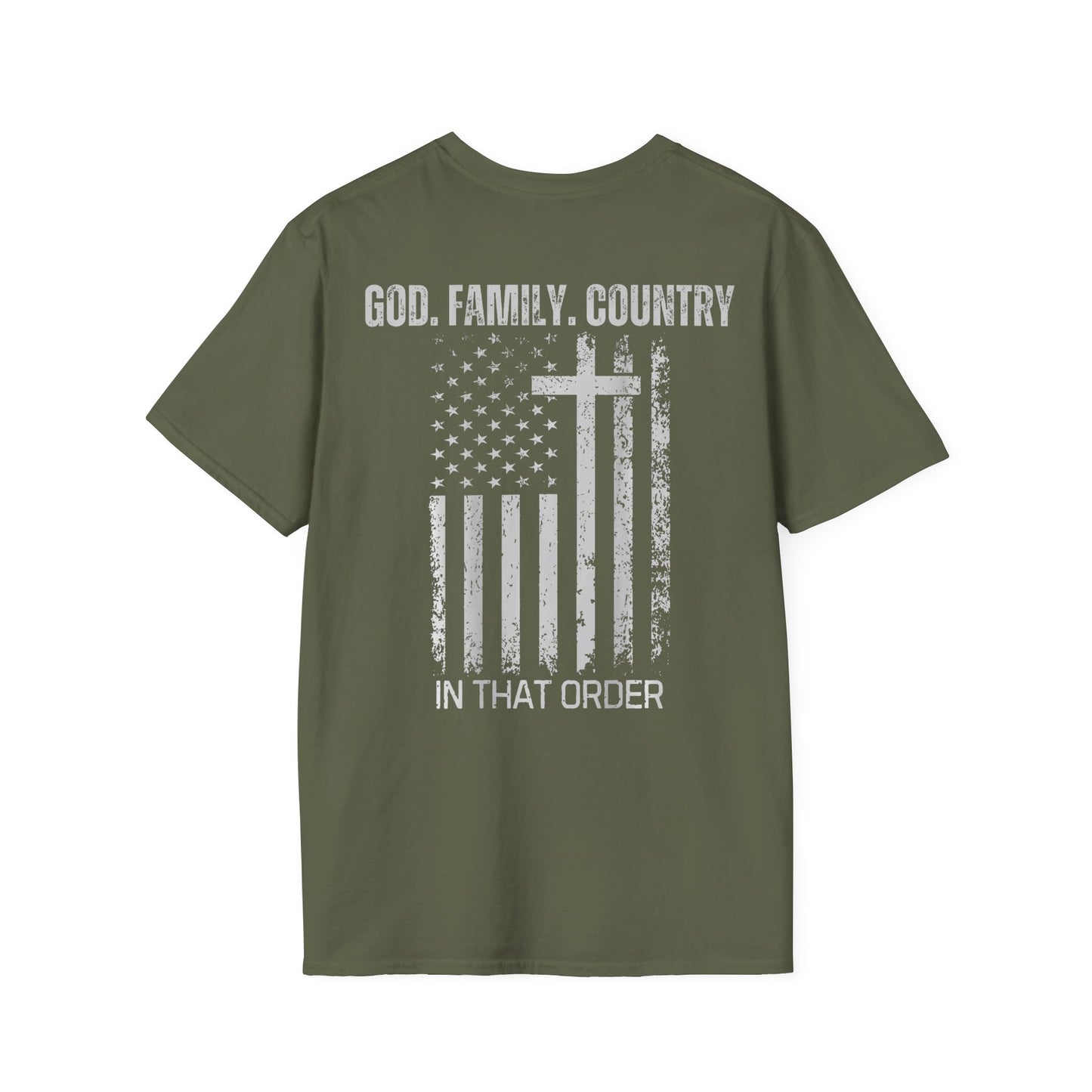 God Family Country distressed Flag