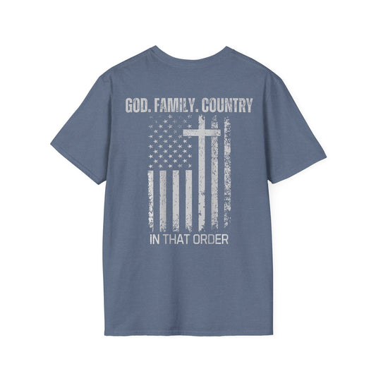 God Family Country distressed Flag