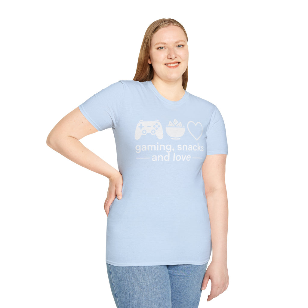 Gaming, Snacks and Love, Gamer T-shirt
