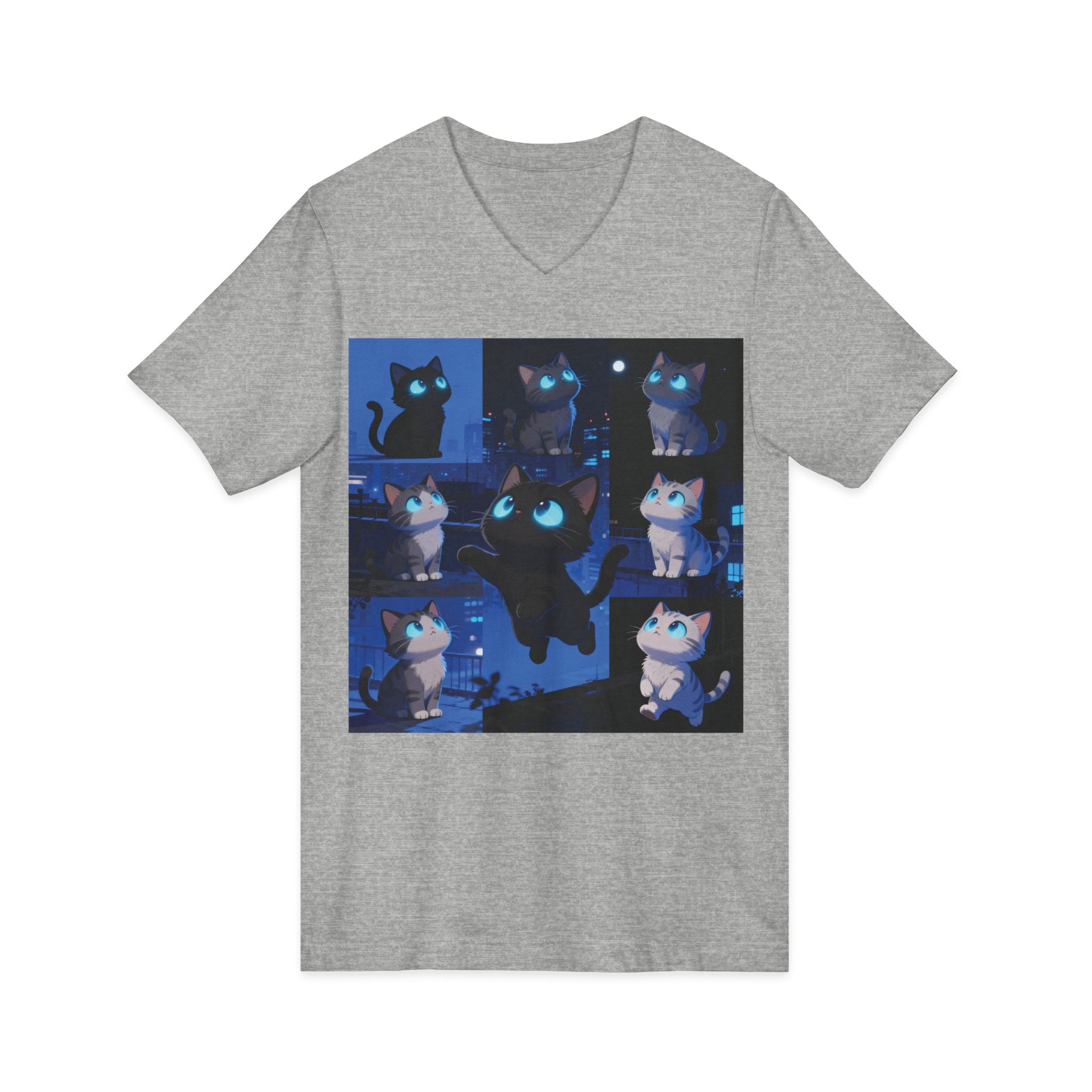 Unisex V-Neck Tee, Casual Style Shirt, Everyday Wear Top, Comfortable Gift for Any Occasion, Trendy Graphic T-Shirt