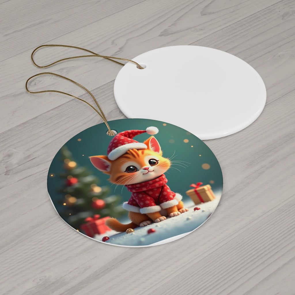 Christmas Kitten Ornament