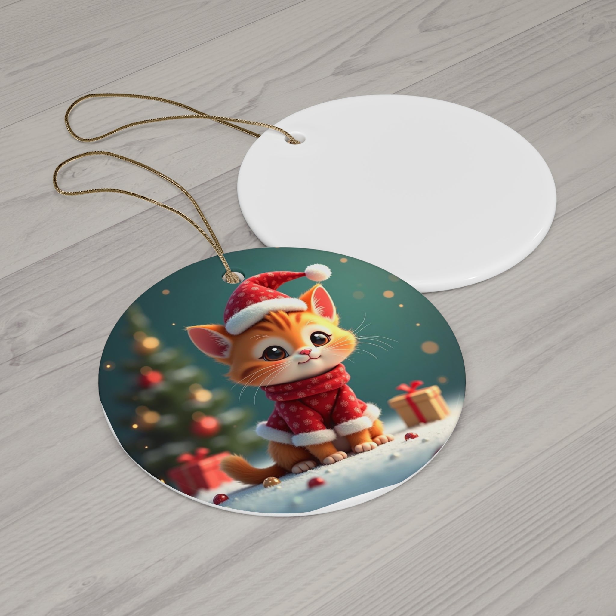 Christmas Kitten Ornament