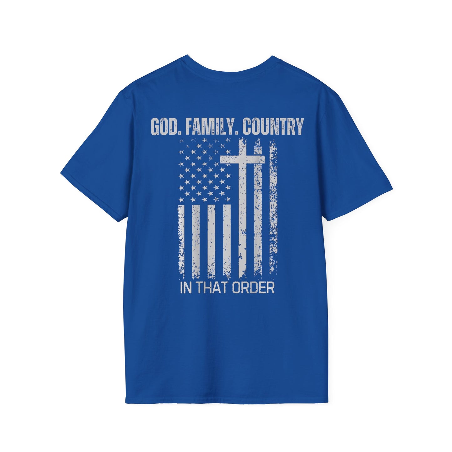God Family Country distressed Flag