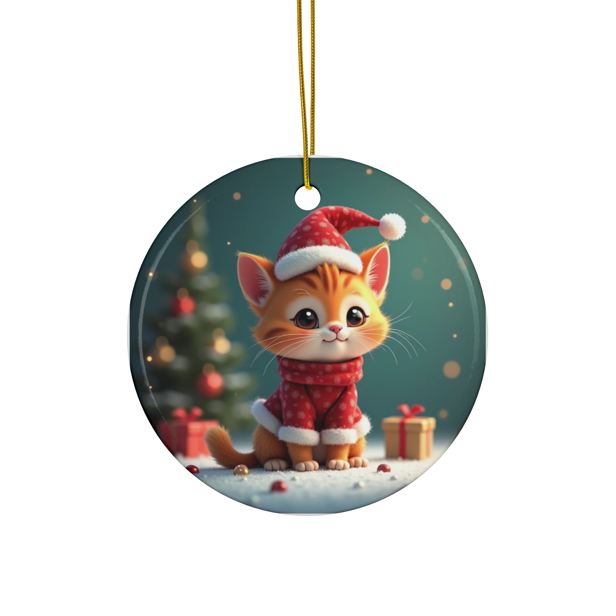 Christmas Kitten Ornament