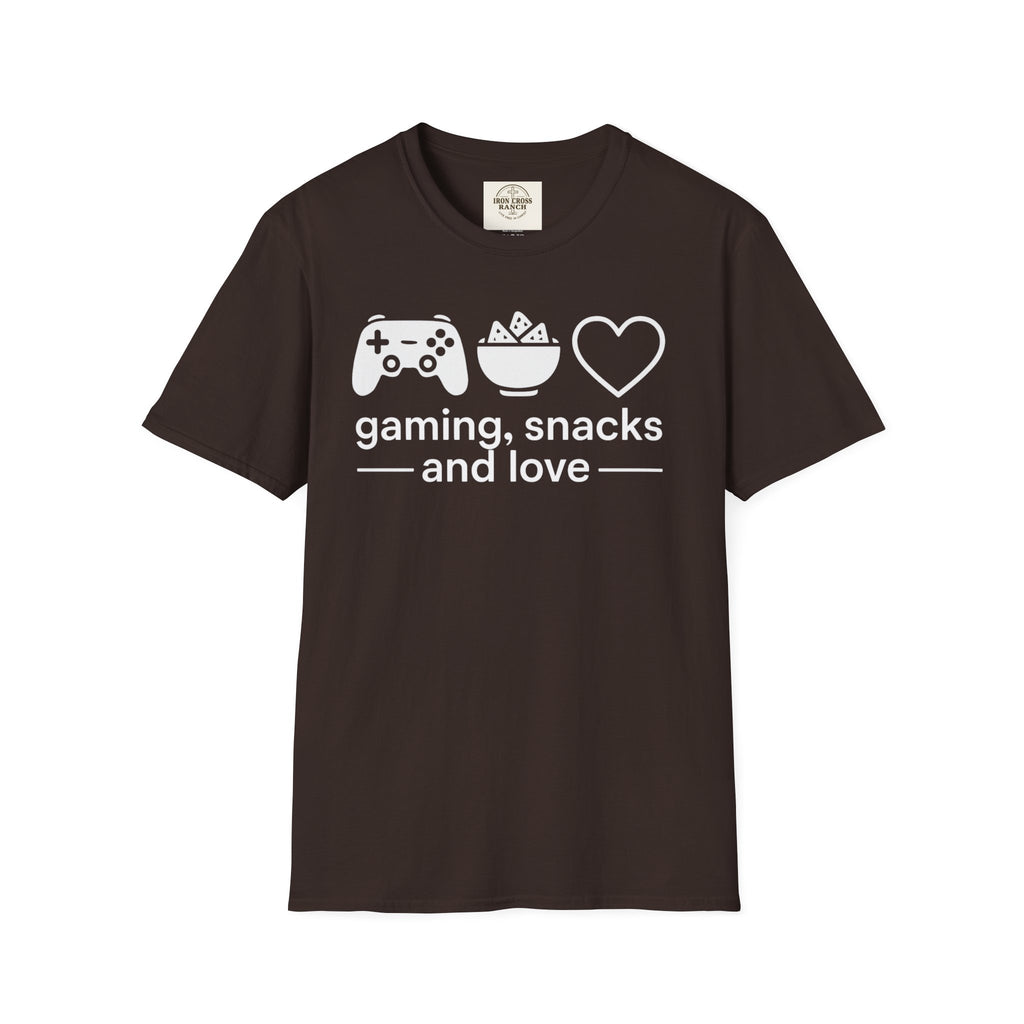 Gaming, Snacks and Love, Gamer T-shirt