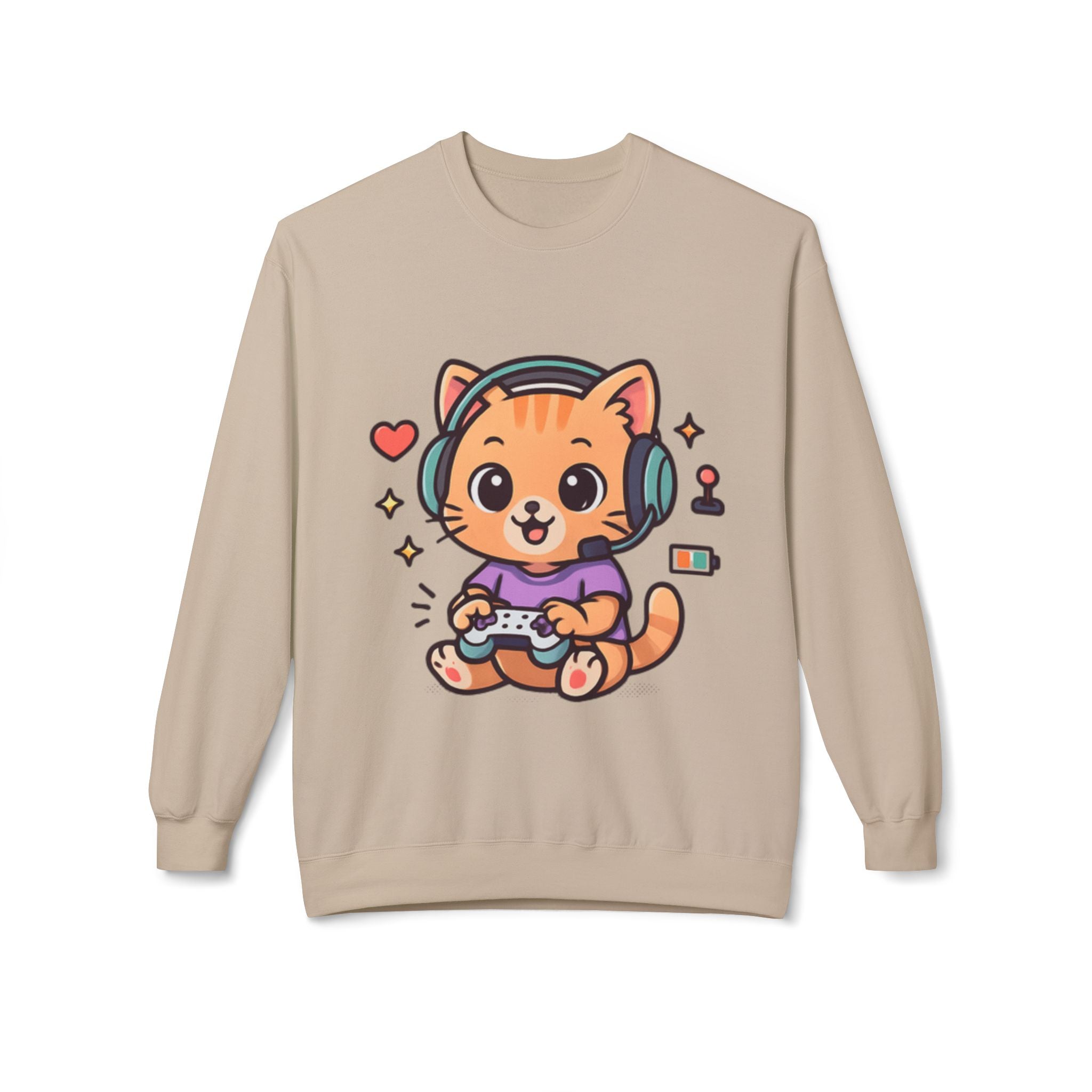 Playful Gamer Cat -Sweatshirt