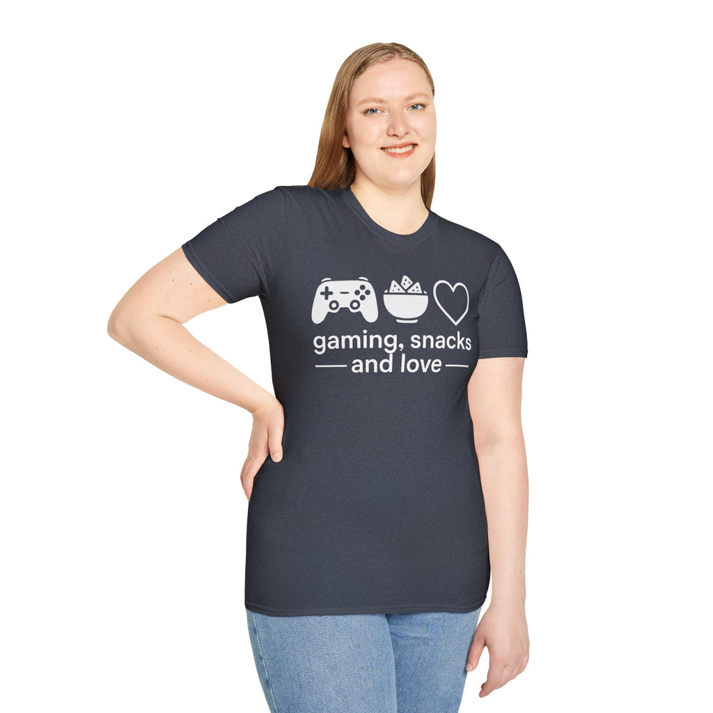 Gaming, Snacks and Love, Gamer T-shirt