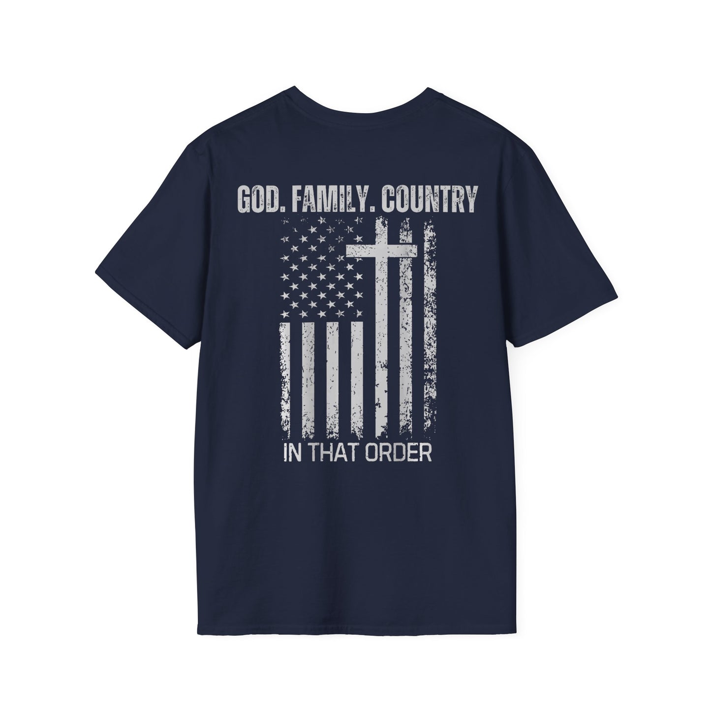God Family Country distressed Flag
