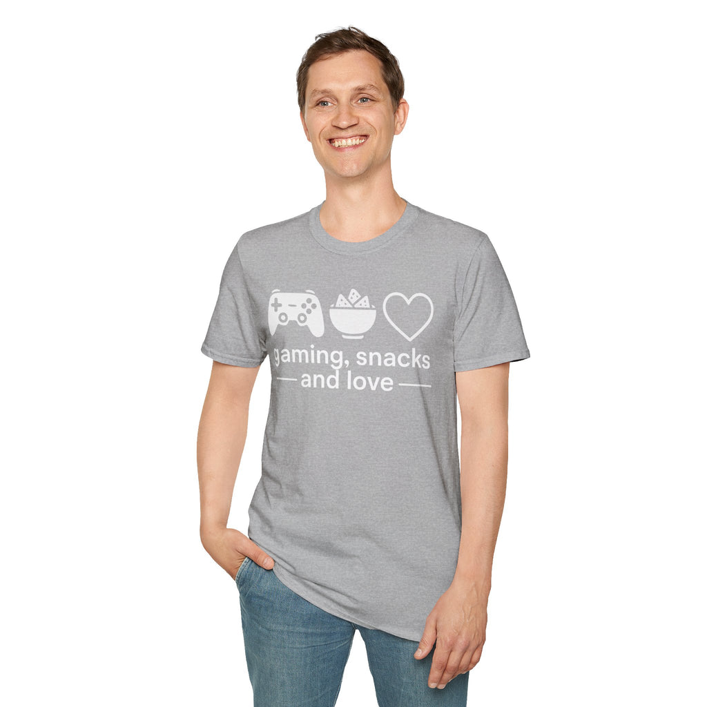 Gaming, Snacks and Love, Gamer T-shirt