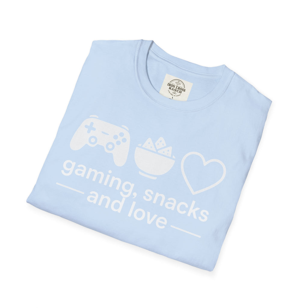 Gaming, Snacks and Love, Gamer T-shirt