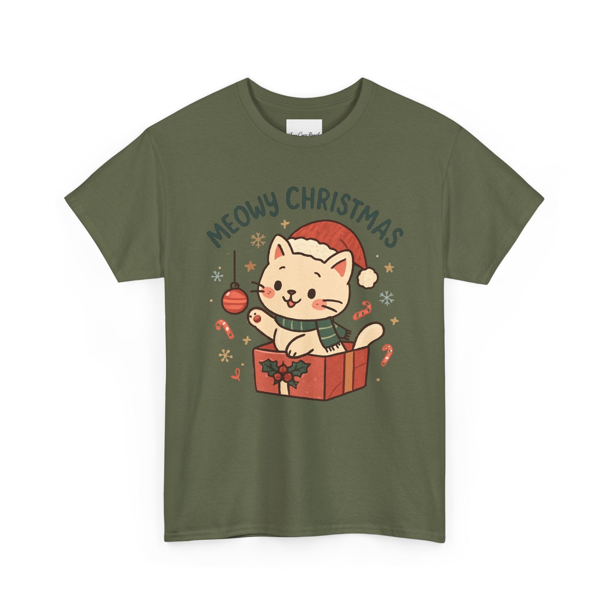 Meowy Christmas Cat Tee