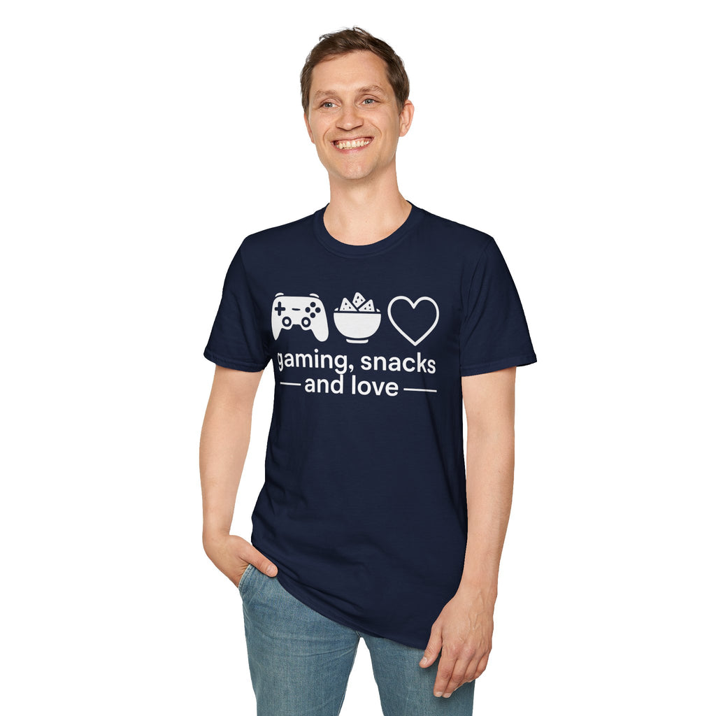Gaming, Snacks and Love, Gamer T-shirt