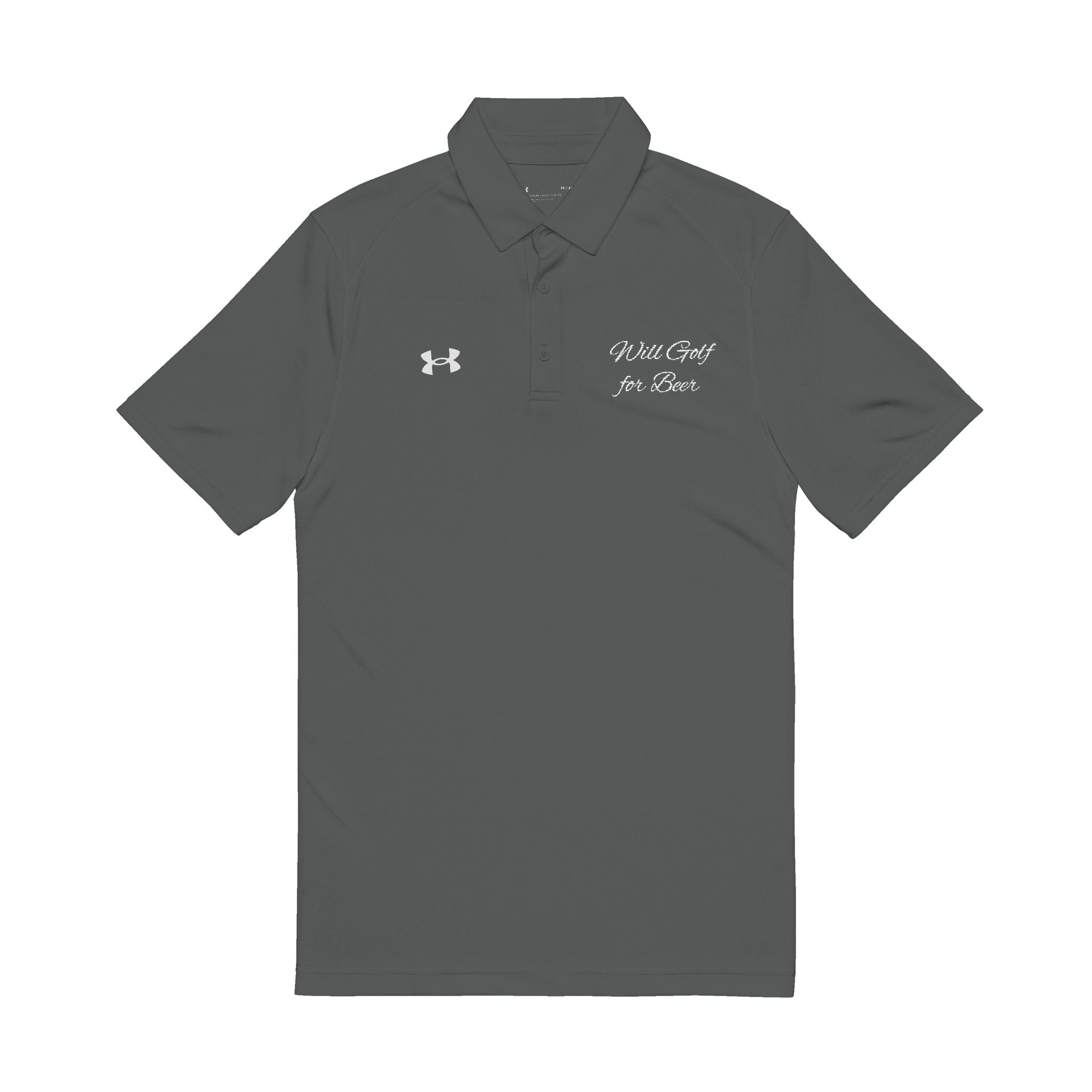 Copy of Copy of Polo Shirt - Funny 'Will Golf for Beer' Embroidered Design