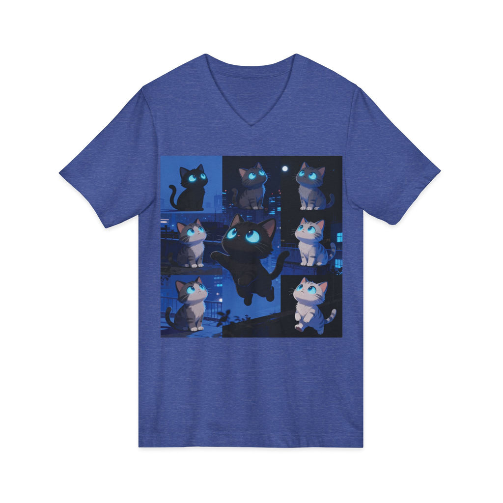 Unisex V-Neck Tee, Casual Style Shirt, Everyday Wear Top, Comfortable Gift for Any Occasion, Trendy Graphic T-Shirt