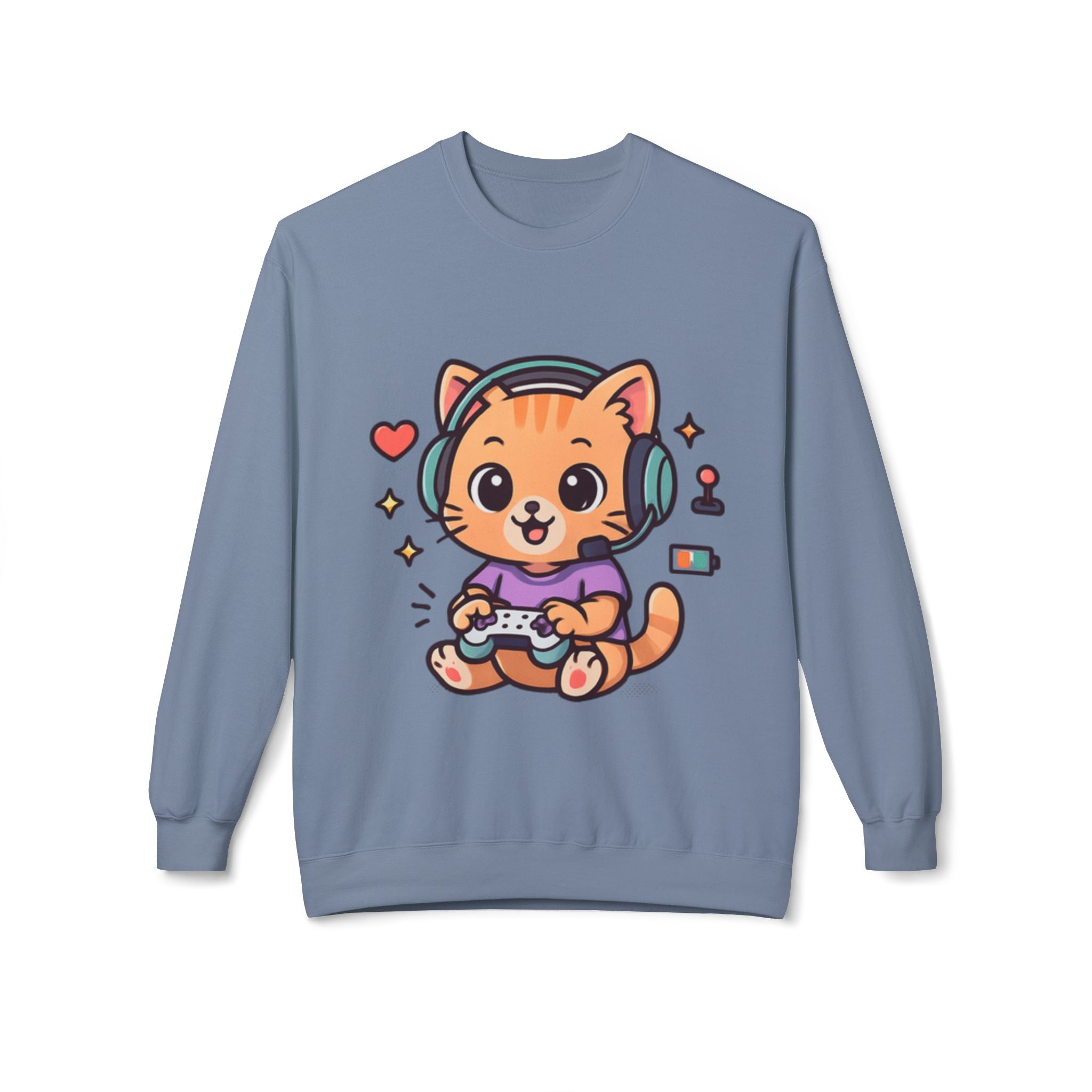Playful Gamer Cat -Sweatshirt