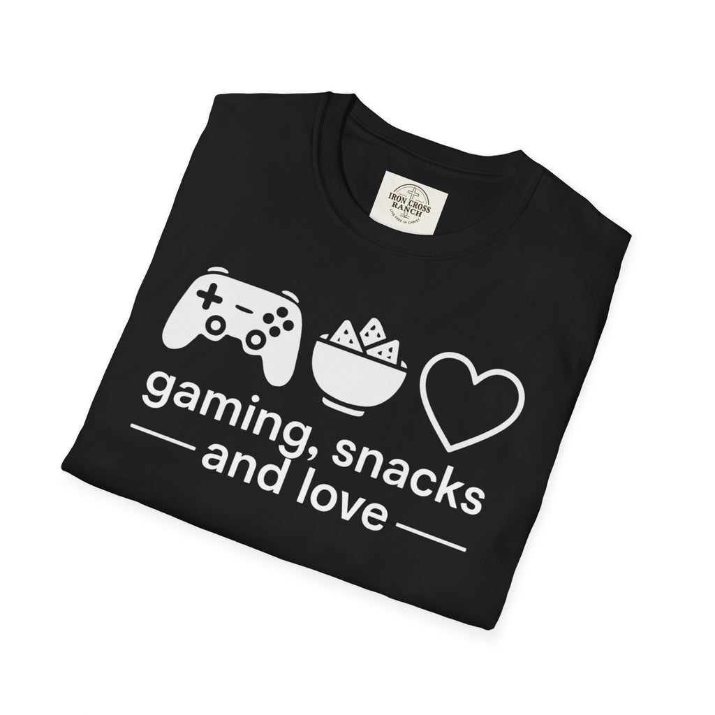 Gaming, Snacks and Love, Gamer T-shirt