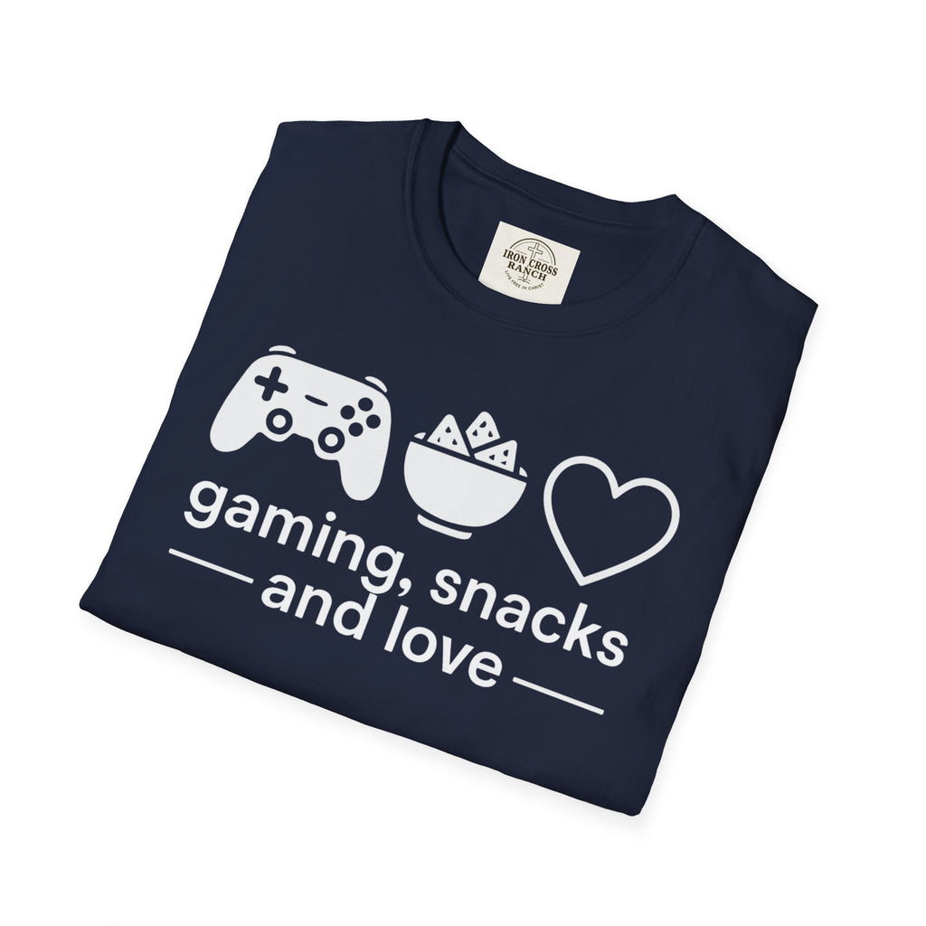Gaming, Snacks and Love, Gamer T-shirt