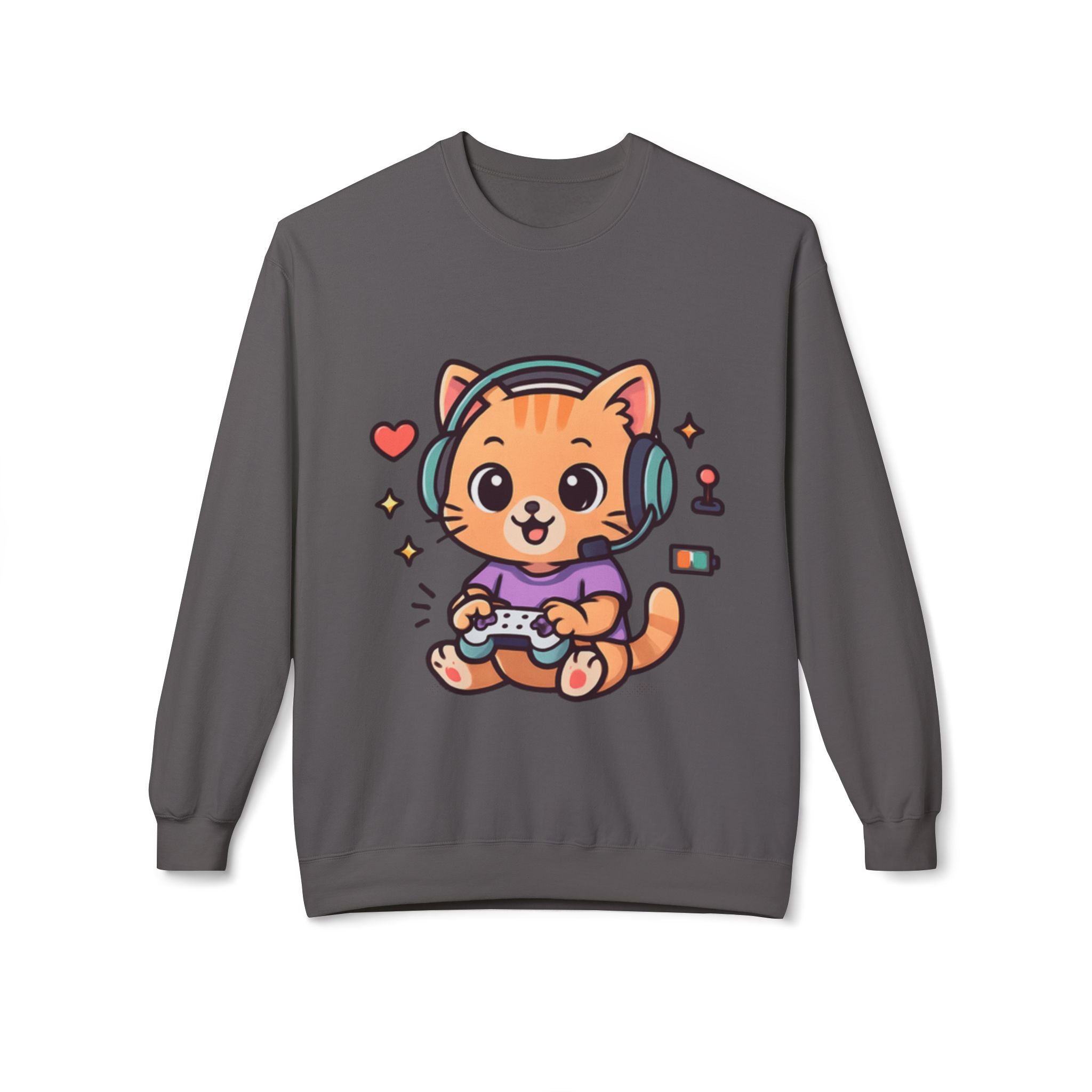 Playful Gamer Cat -Sweatshirt