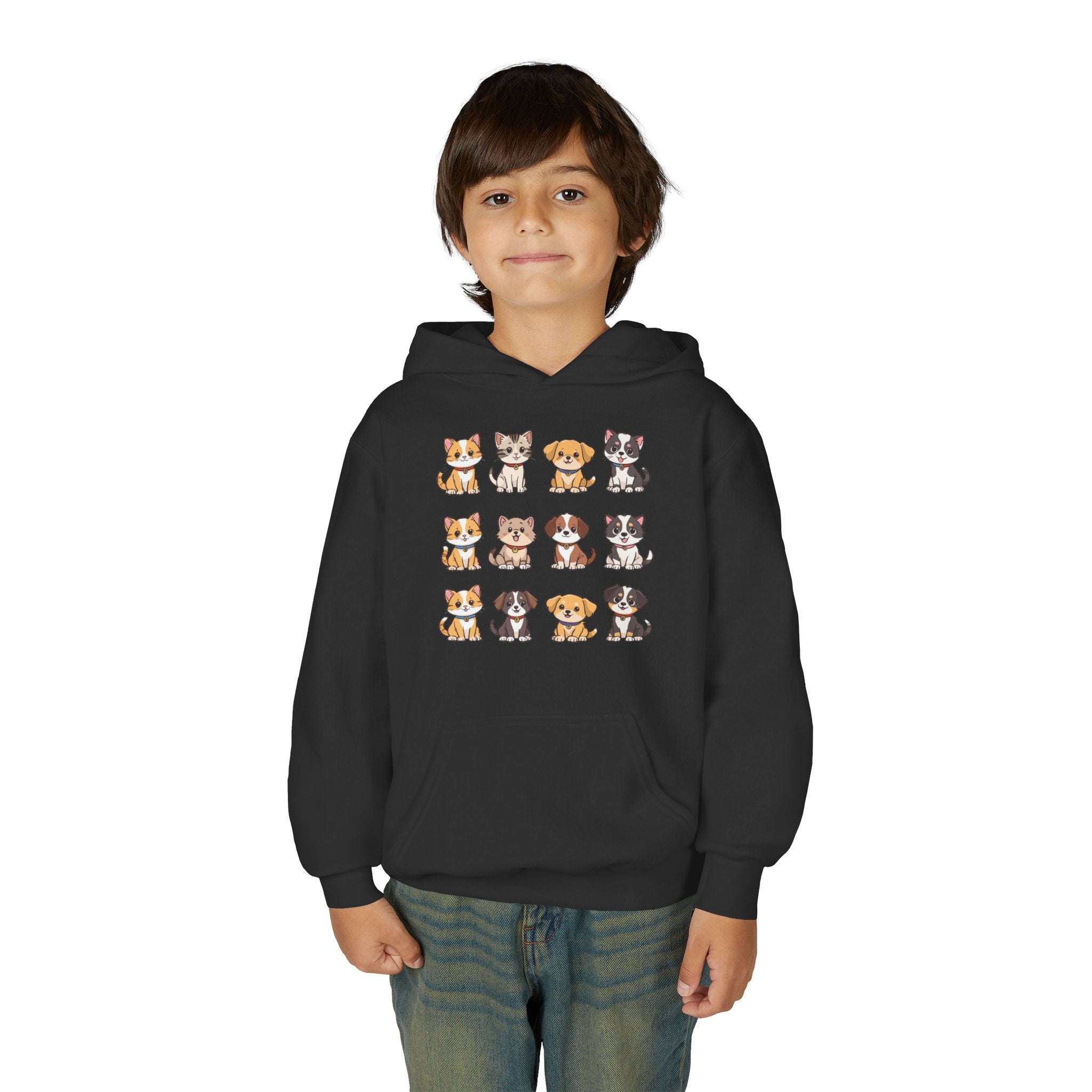 Animal Lovers Hoodie - Cute Puppies and Kittens Gift for Birthdays and Holidays