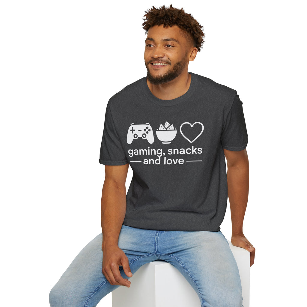 Gaming, Snacks and Love, Gamer T-shirt