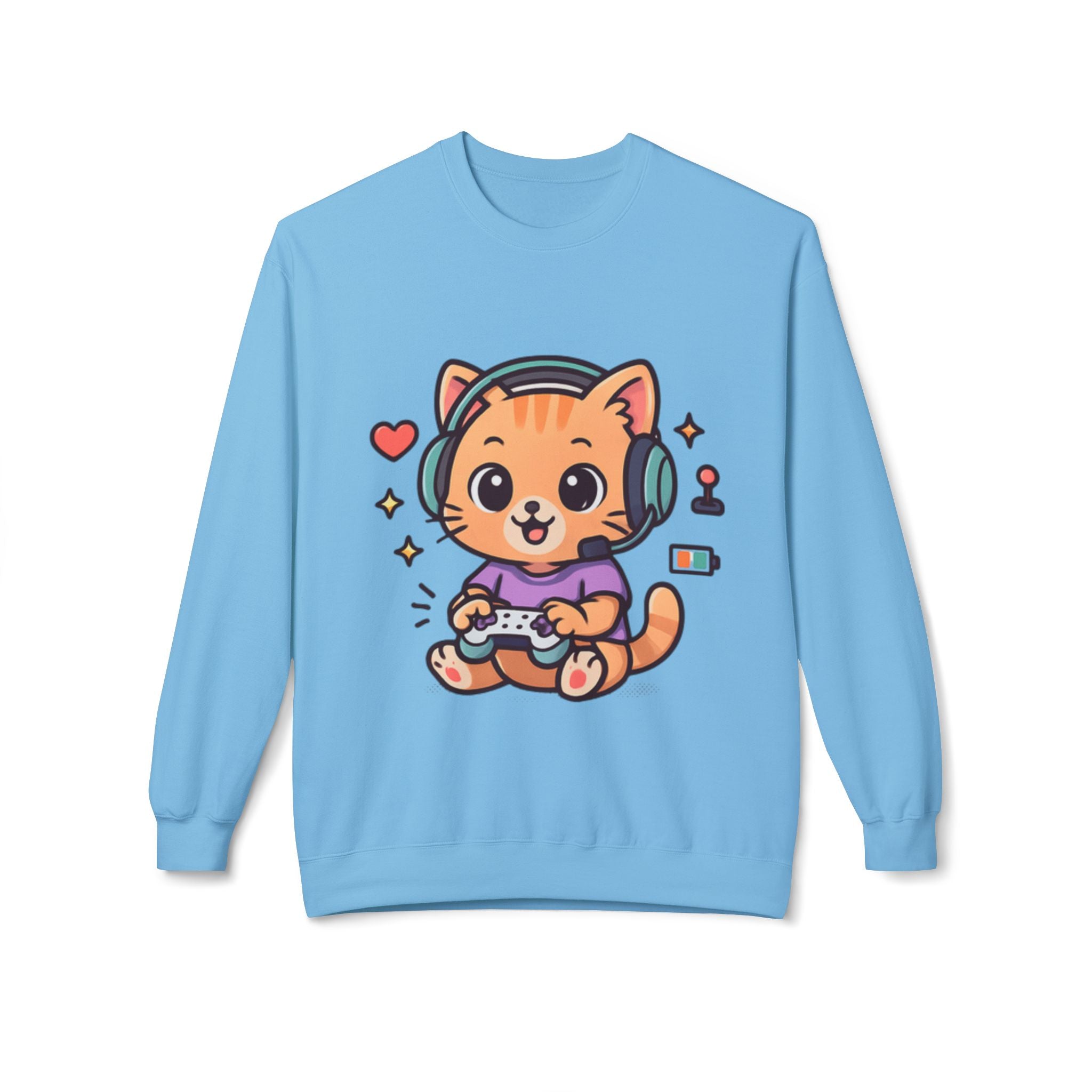 Playful Gamer Cat -Sweatshirt