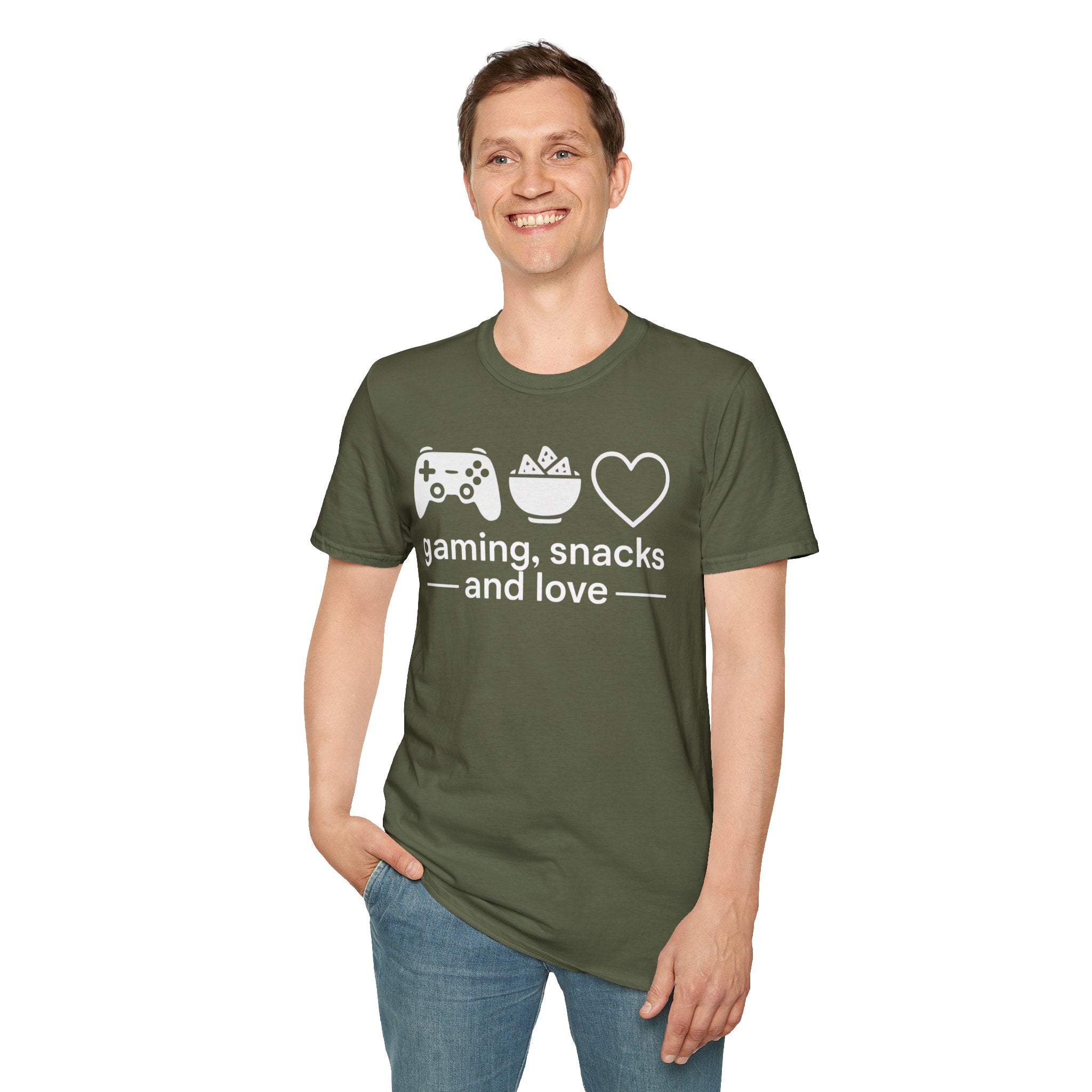 Gaming, Snacks and Love, Gamer T-shirt