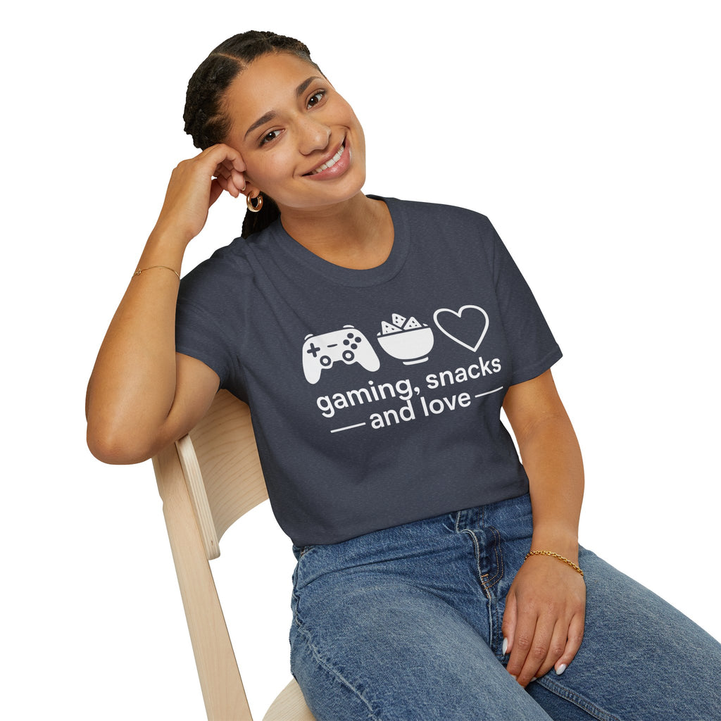 Gaming, Snacks and Love, Gamer T-shirt