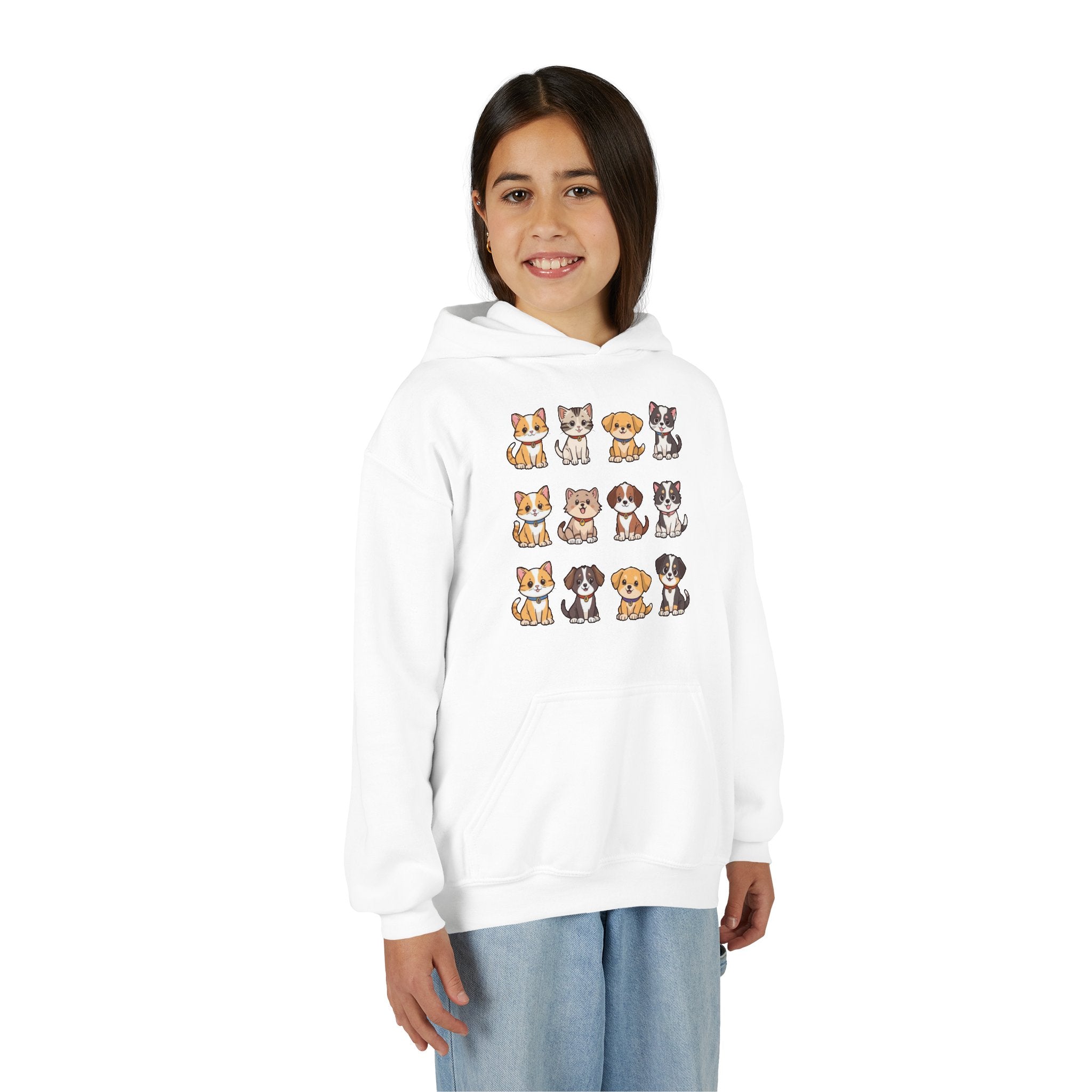 Animal Lovers Hoodie - Cute Puppies and Kittens Gift for Birthdays and Holidays