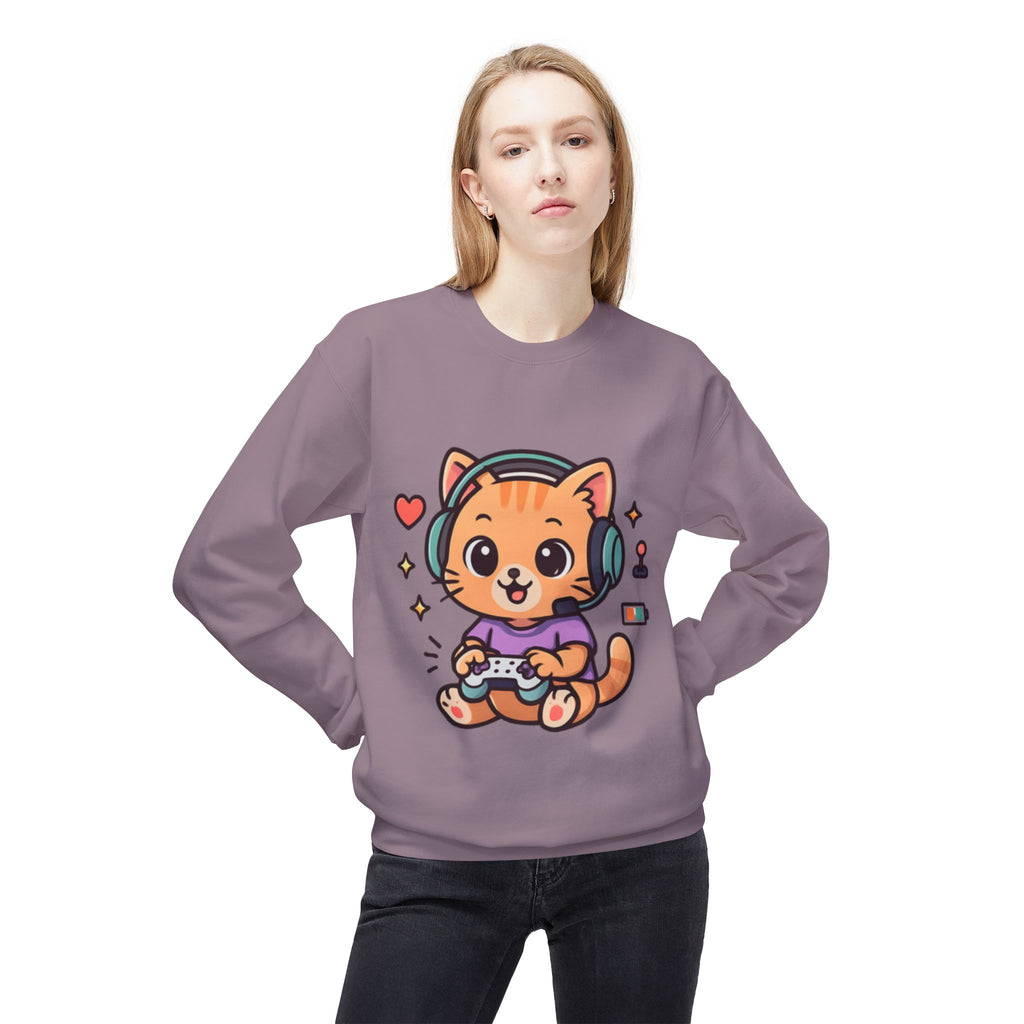 Playful Gamer Cat -Sweatshirt