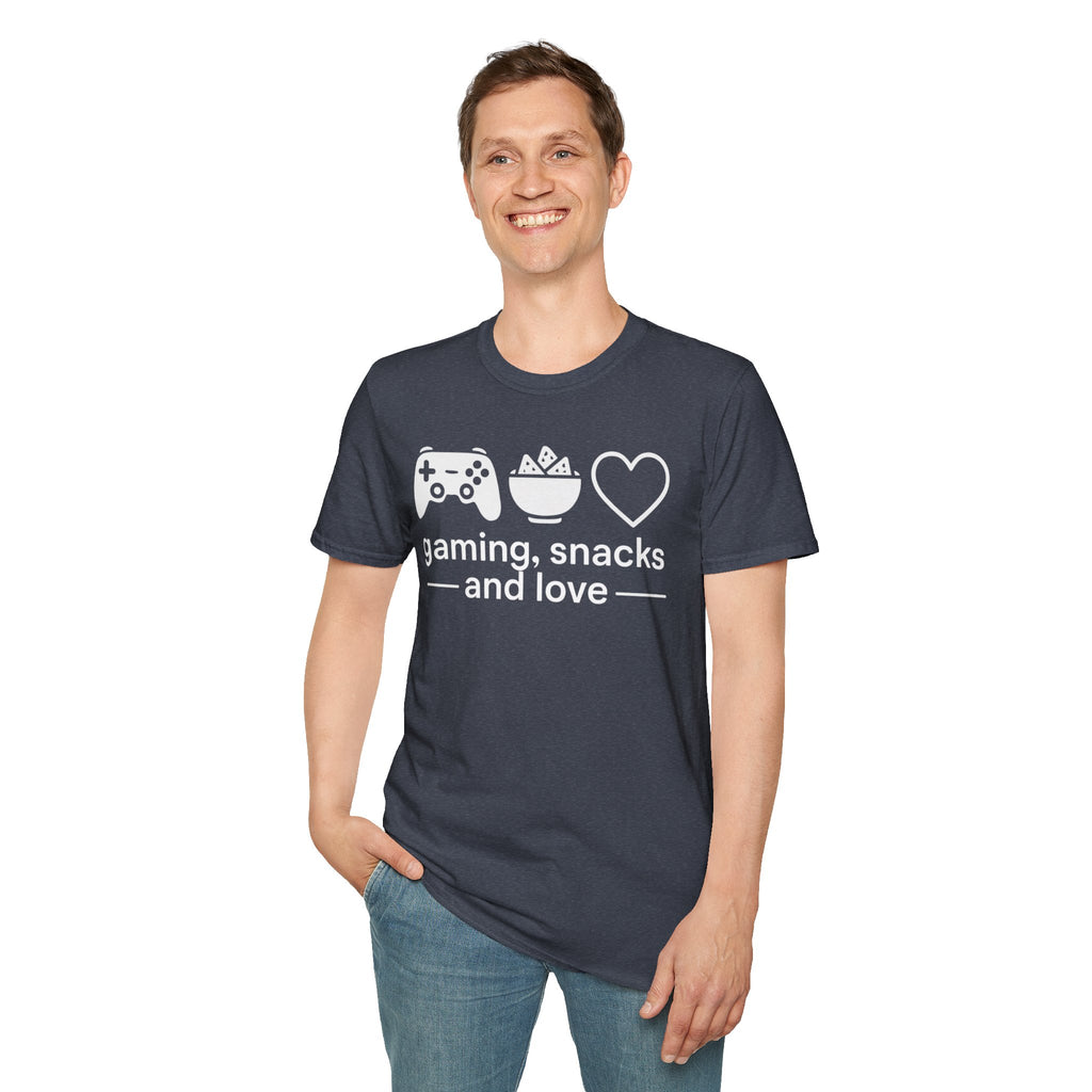 Gaming, Snacks and Love, Gamer T-shirt