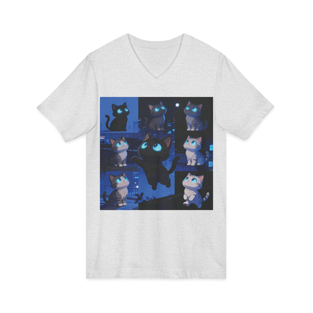 Unisex V-Neck Tee, Casual Style Shirt, Everyday Wear Top, Comfortable Gift for Any Occasion, Trendy Graphic T-Shirt