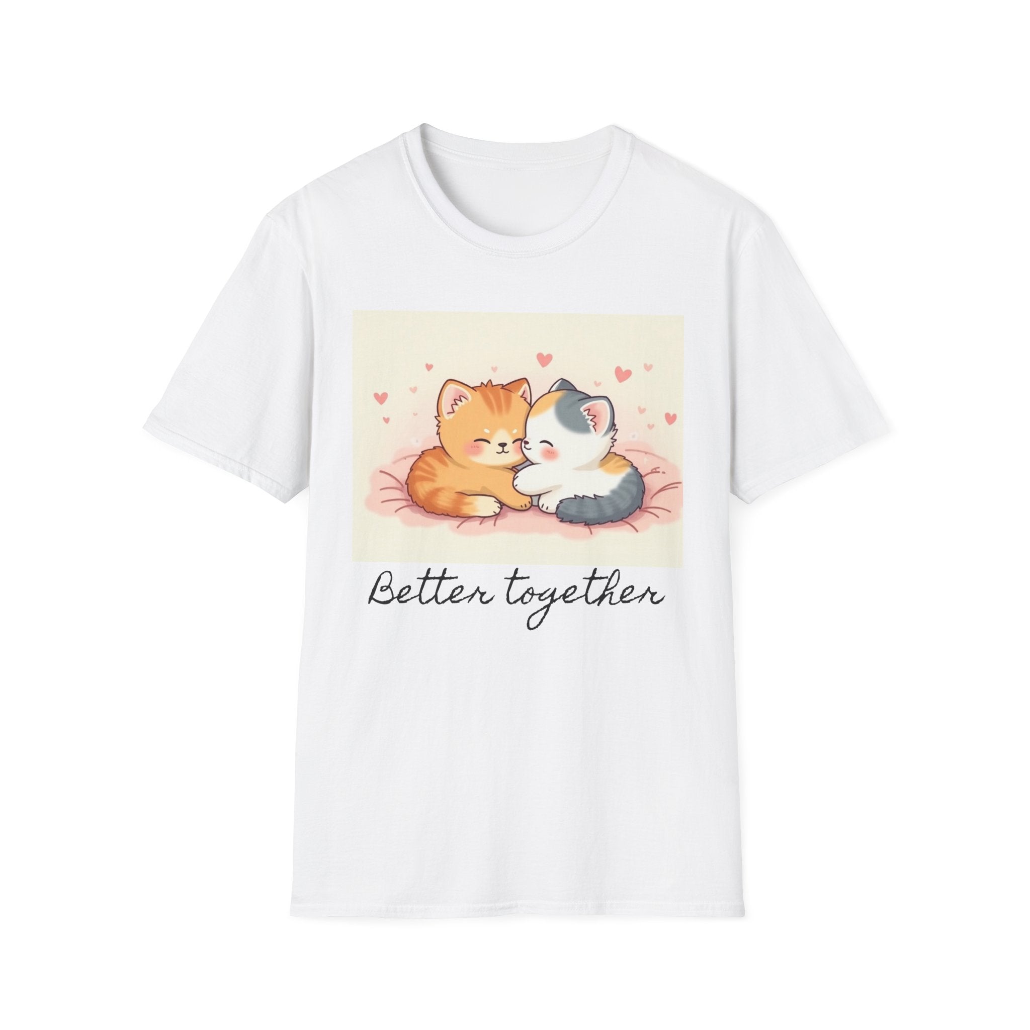 Cute Better Together Kitten T-Shirt, Cat Lover Graphic Tee, Matching Couple Shirt, Animal Print Top, Funny Pet Owner Gift