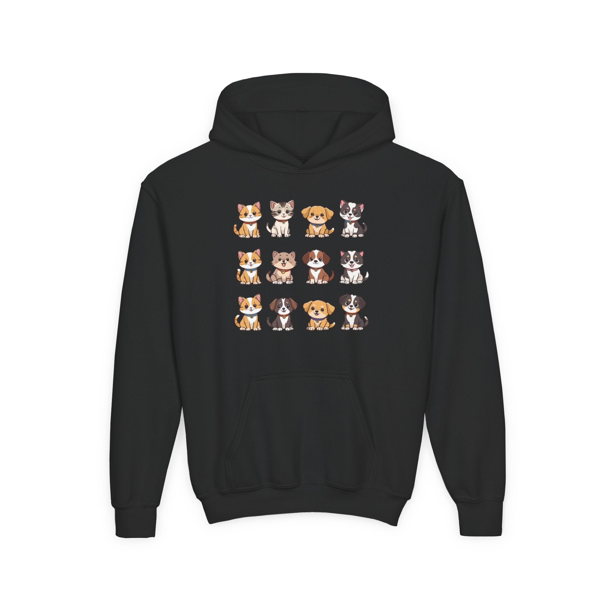 Animal Lovers Hoodie - Cute Puppies and Kittens Gift for Birthdays and Holidays