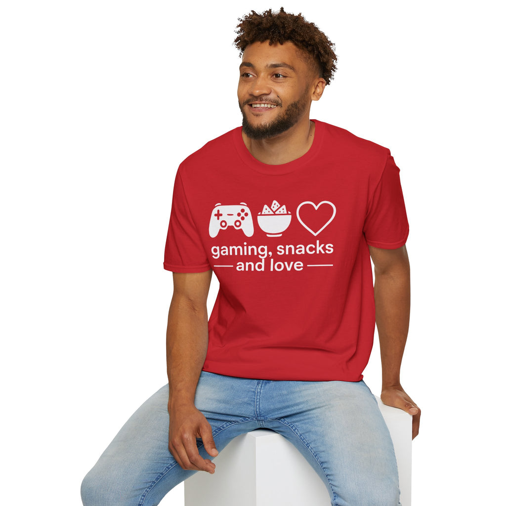 Gaming, Snacks and Love, Gamer T-shirt