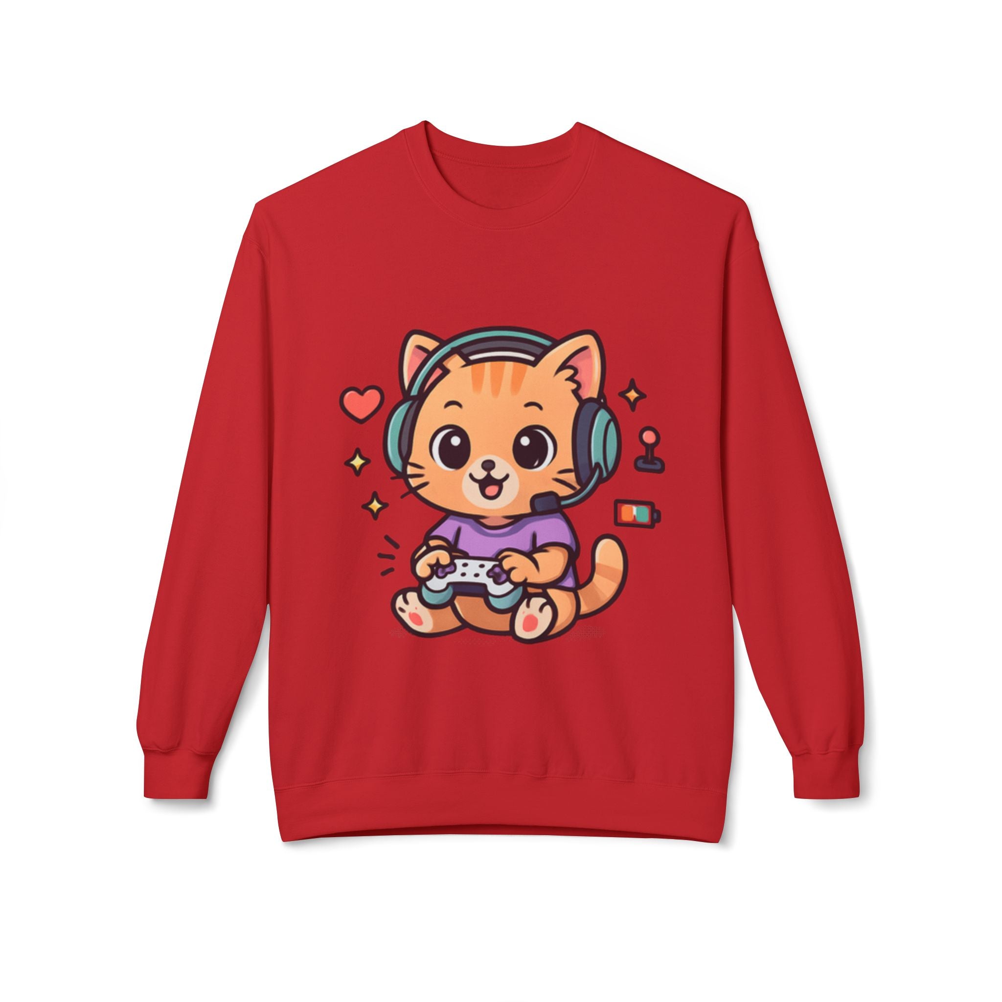 Playful Gamer Cat -Sweatshirt