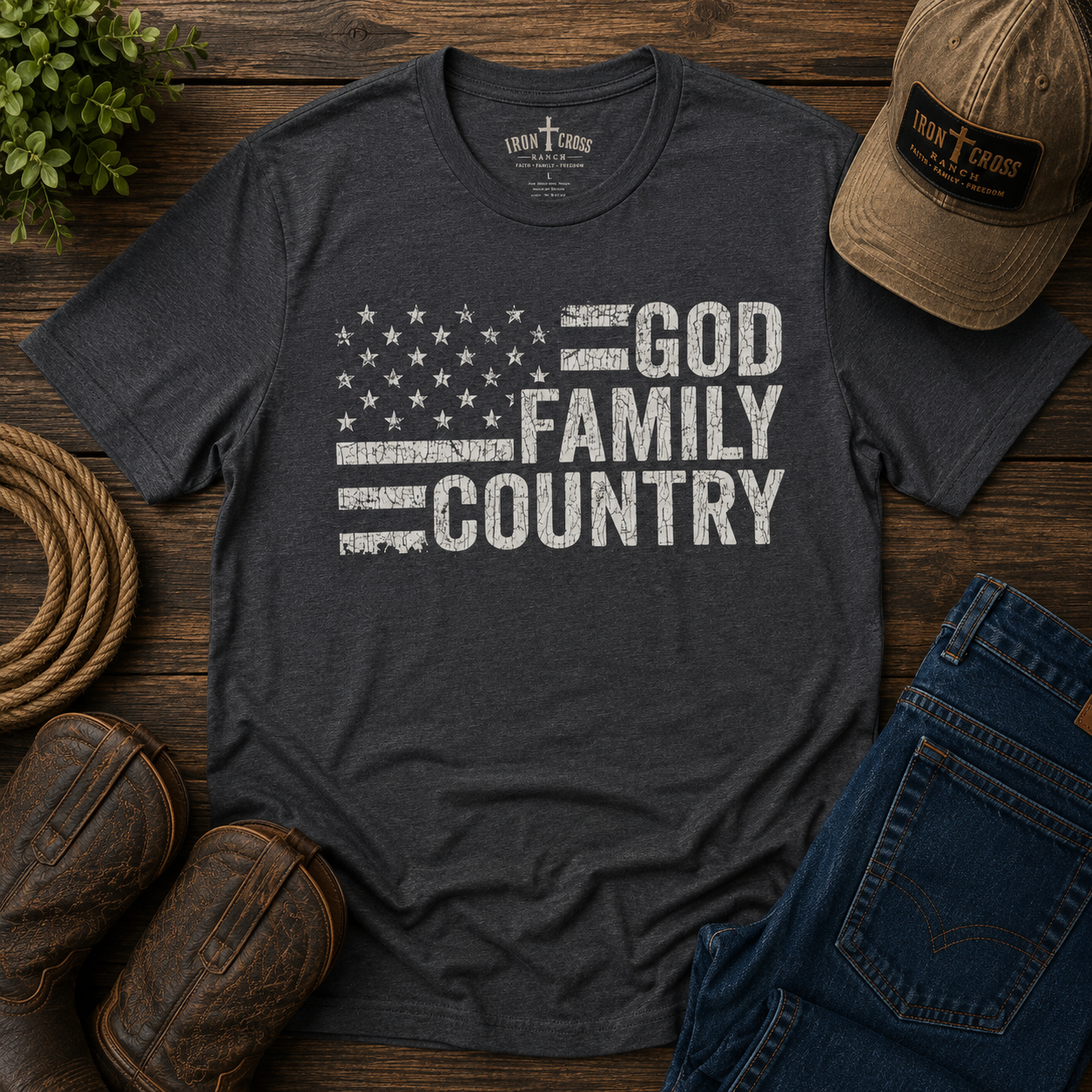 GOD, FAMILY, COUNTRY (FRONT)
