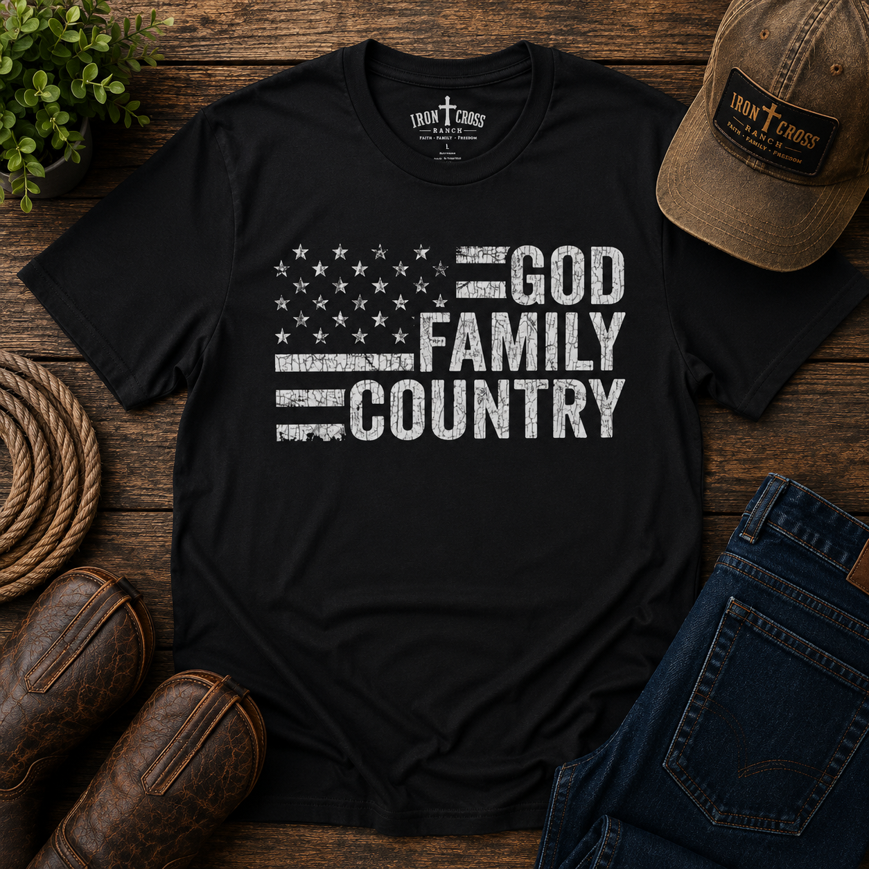 GOD, FAMILY, COUNTRY (FRONT)