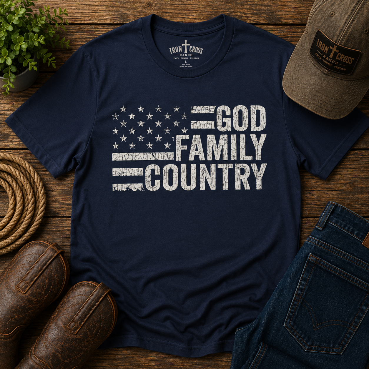 GOD, FAMILY, COUNTRY (FRONT)
