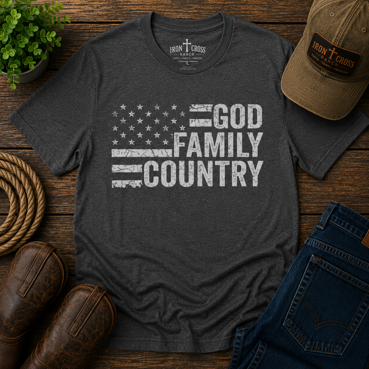 GOD, FAMILY, COUNTRY (FRONT)