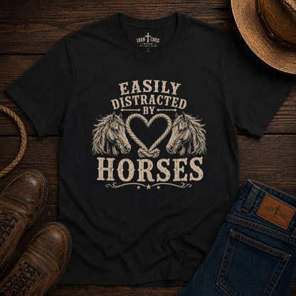 EASILY DISTRACTED BY HORSES