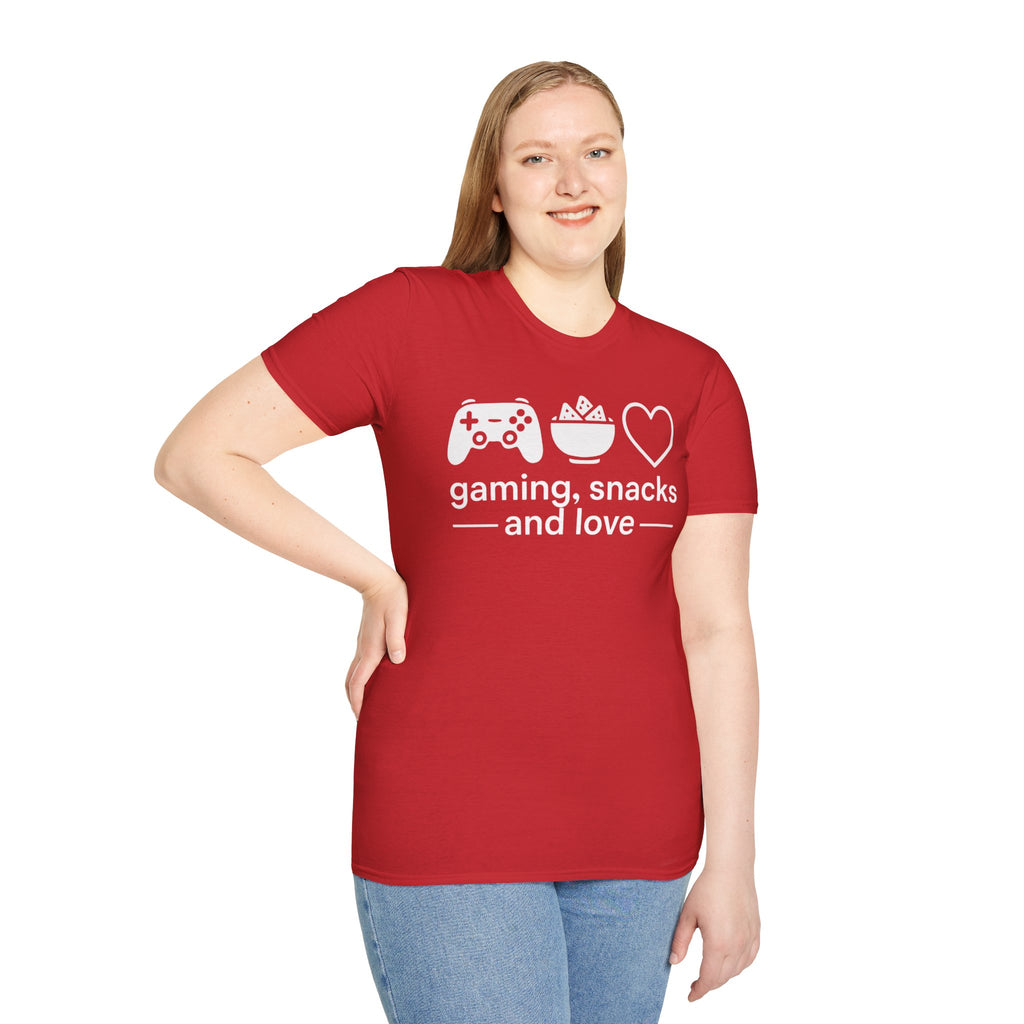 Gaming, Snacks and Love, Gamer T-shirt