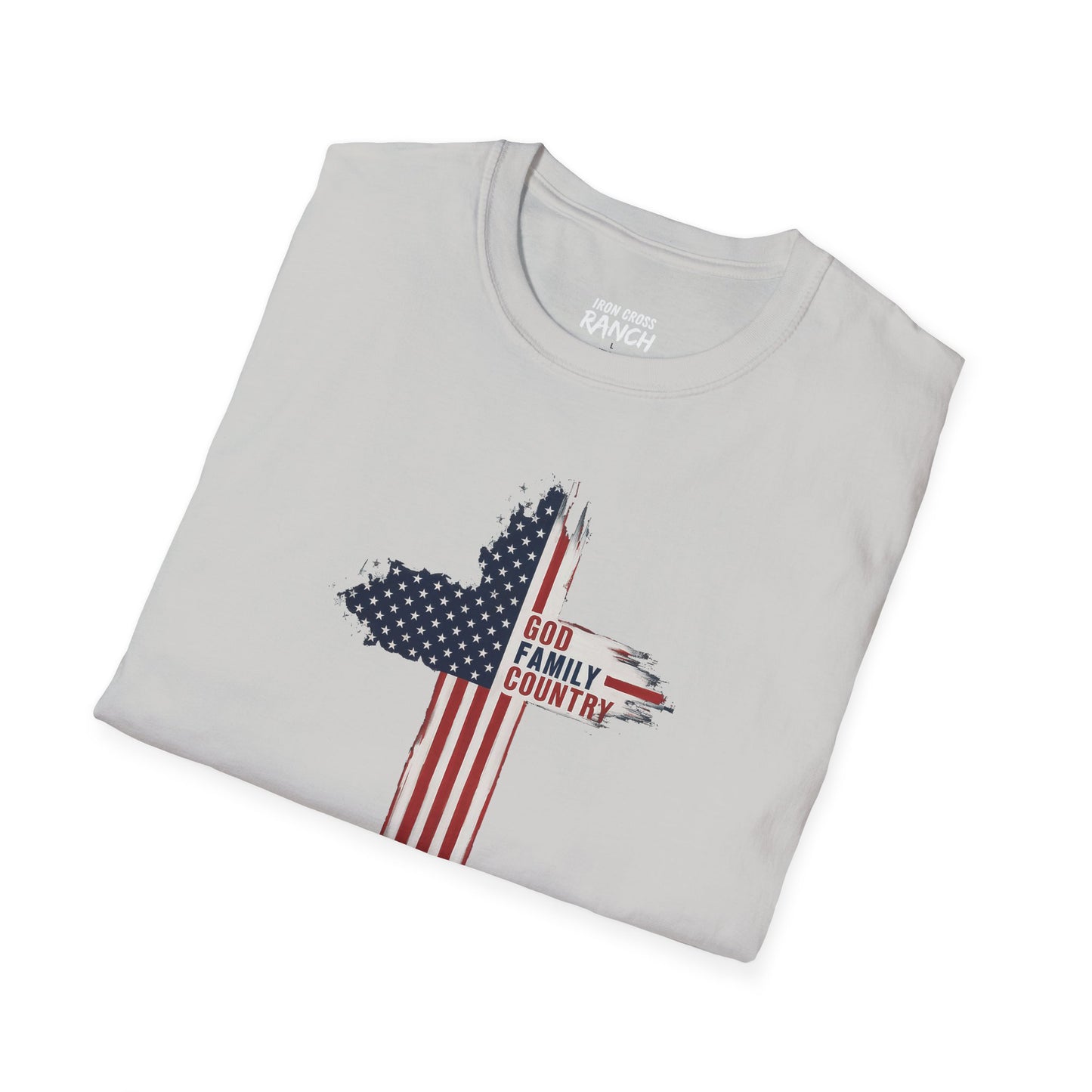 Cross flag, God, Family, Country