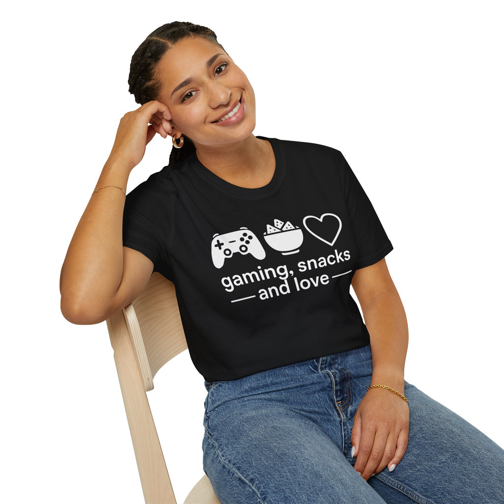 Gaming, Snacks and Love, Gamer T-shirt