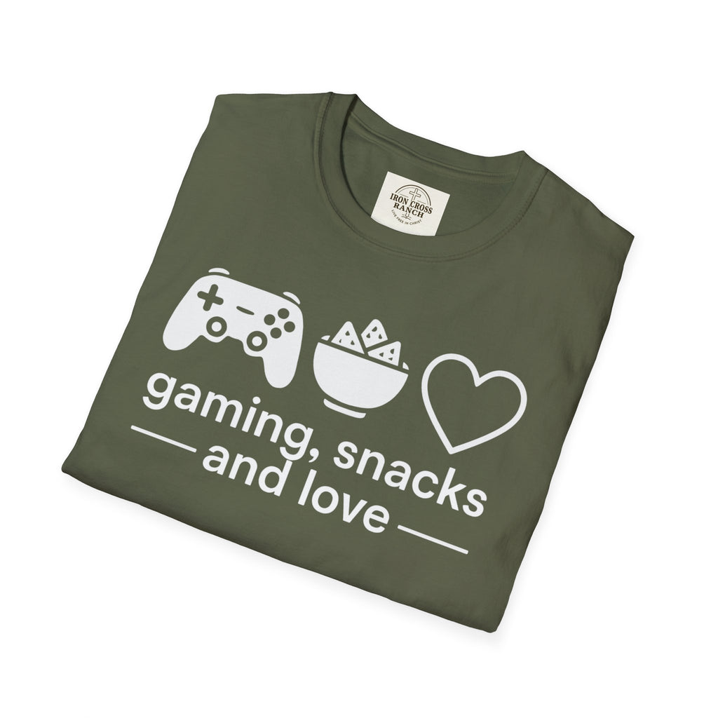 Gaming, Snacks and Love, Gamer T-shirt