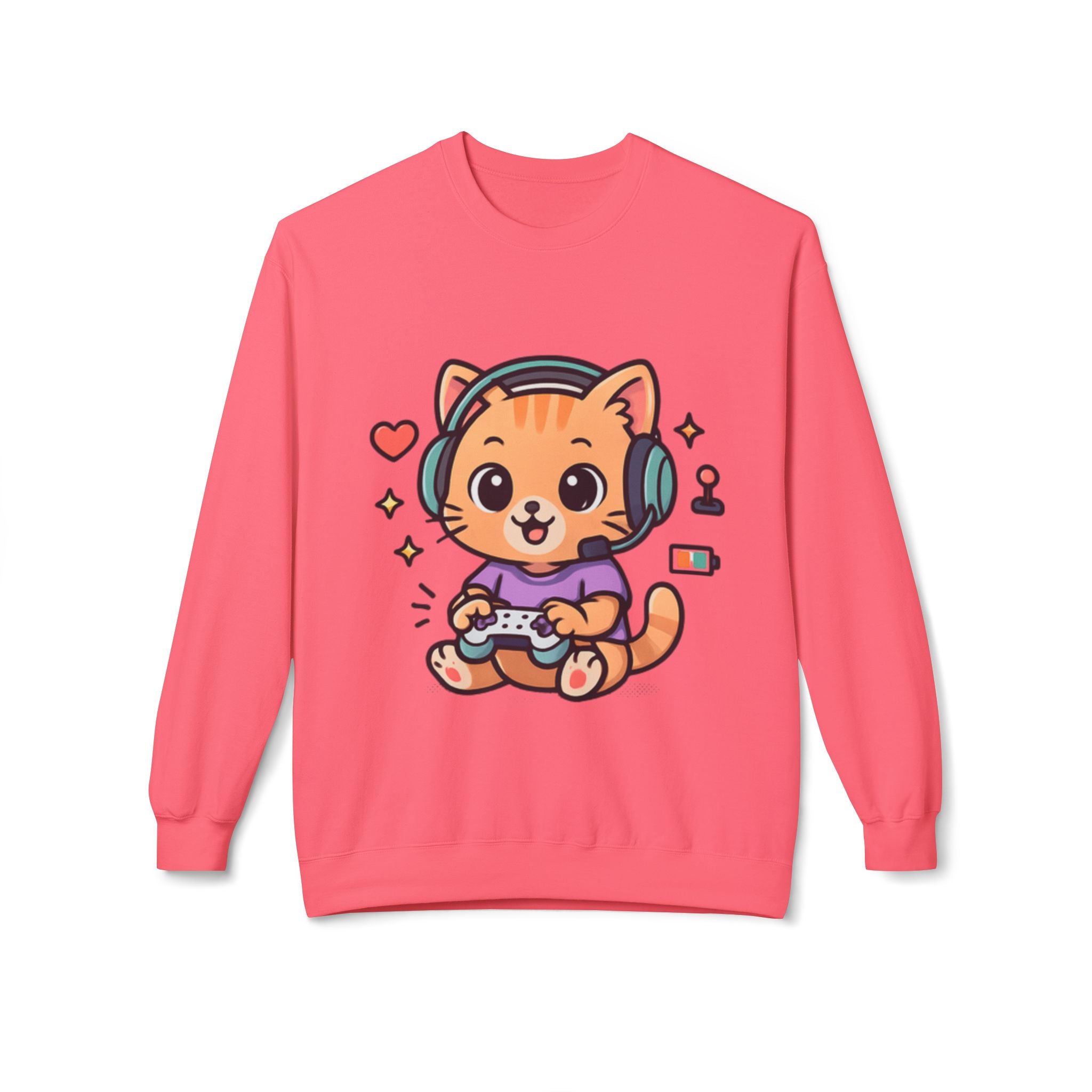 Playful Gamer Cat -Sweatshirt