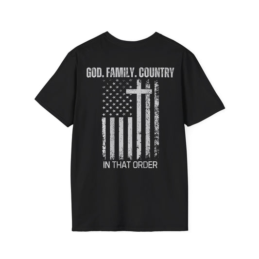 God Family Country distressed Flag