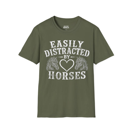 EASILY DISTRACTED BY HORSES