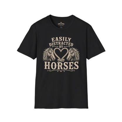 EASILY DISTRACTED BY HORSES