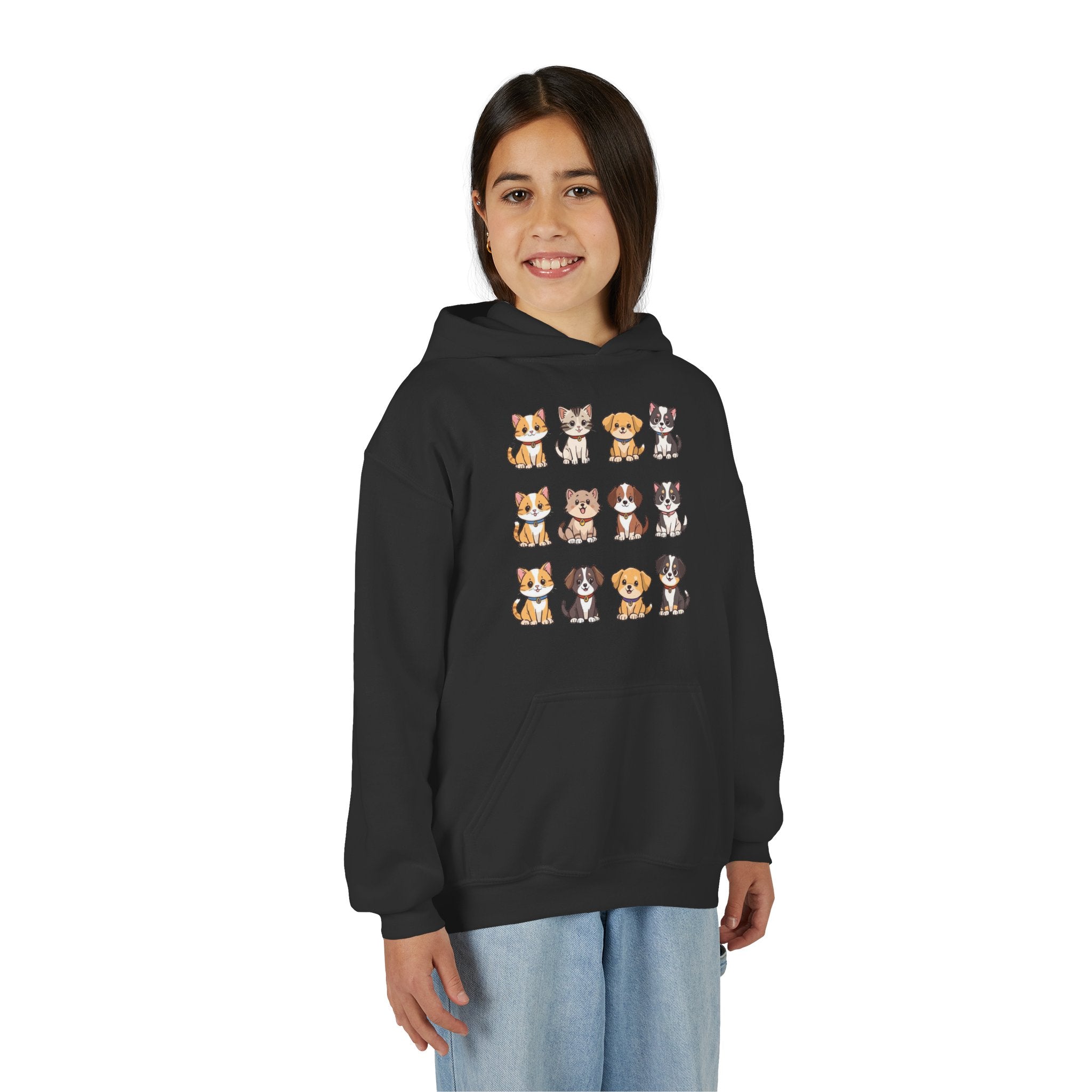 Animal Lovers Hoodie - Cute Puppies and Kittens Gift for Birthdays and Holidays
