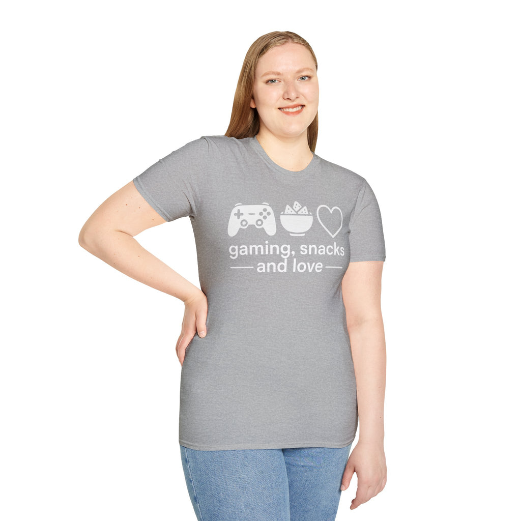 Gaming, Snacks and Love, Gamer T-shirt